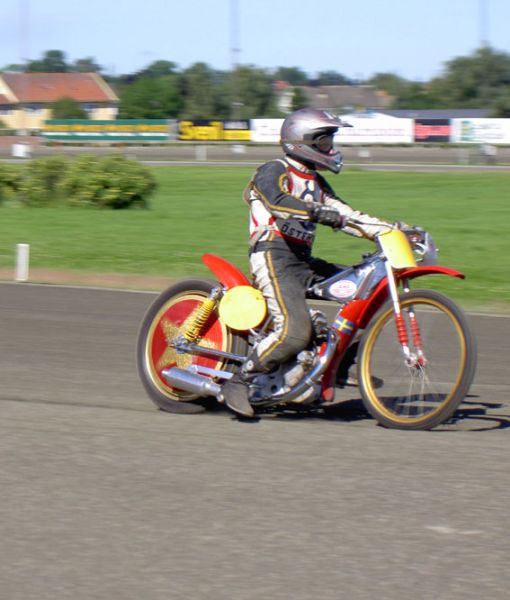 Rolf efter målgång på Leangen
